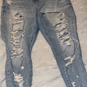 American Eagle Outfitters Ripped Light Blue Jeans